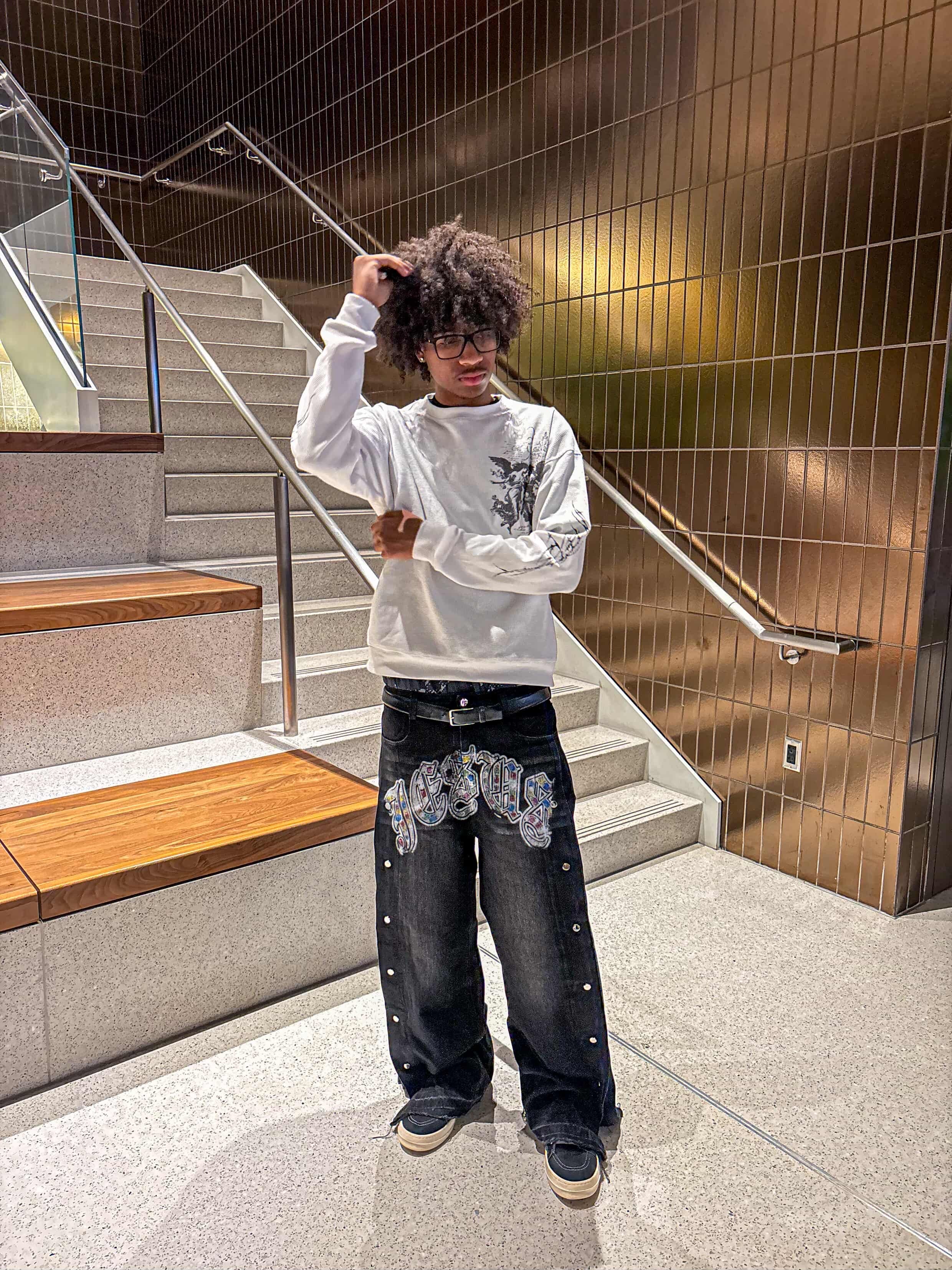 "JESUS" SNAP DENIM