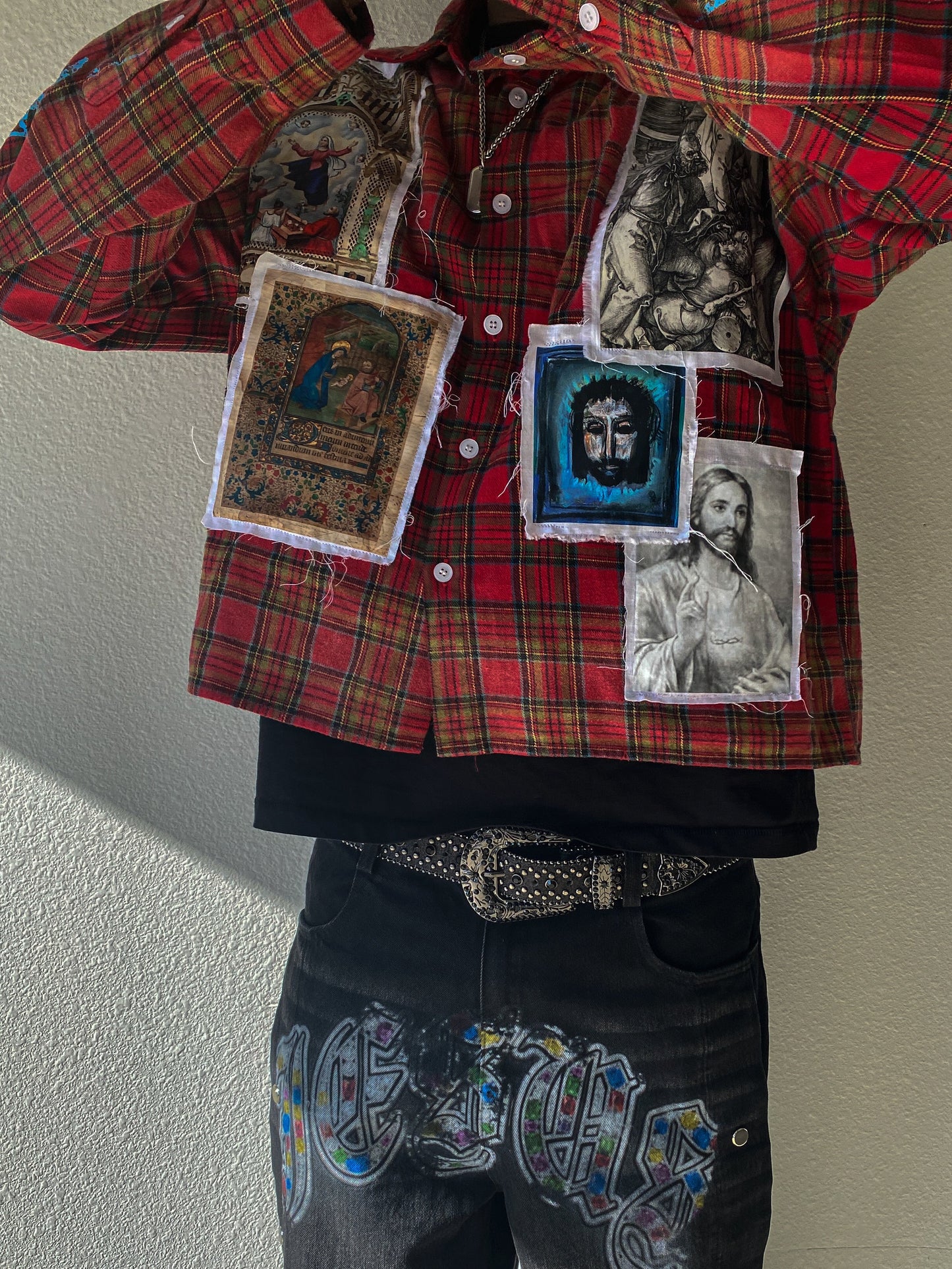 Red Patchwork Designer Flannel