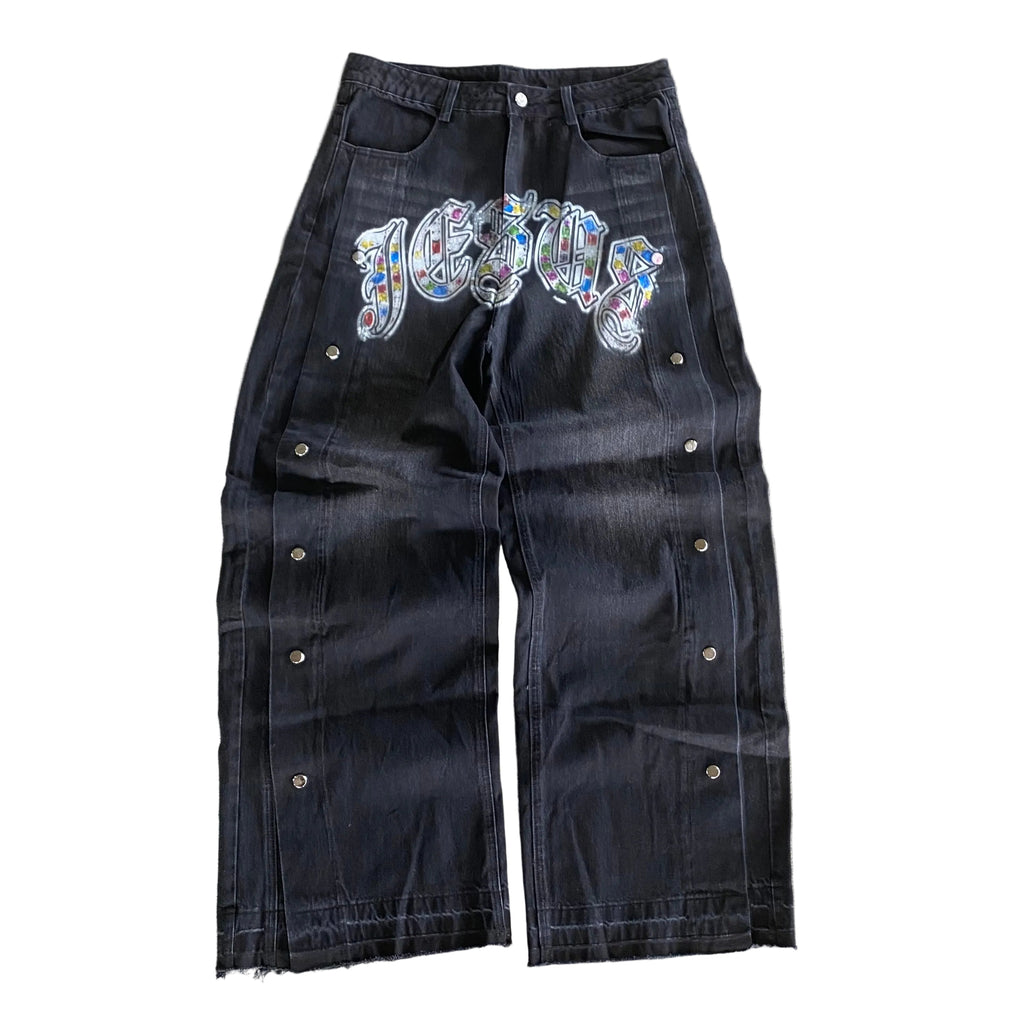 "JESUS" SNAP DENIM