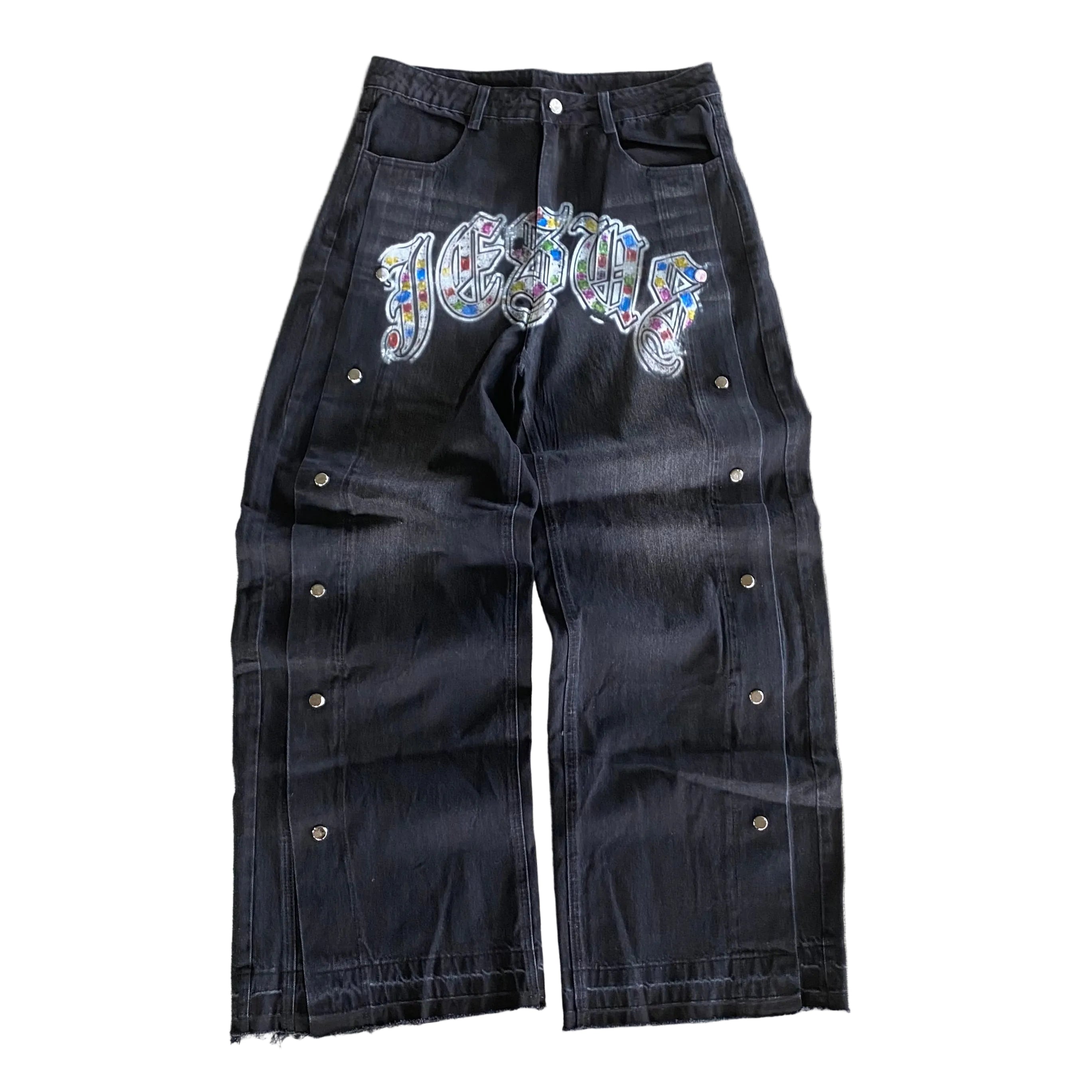"JESUS" SNAP DENIM