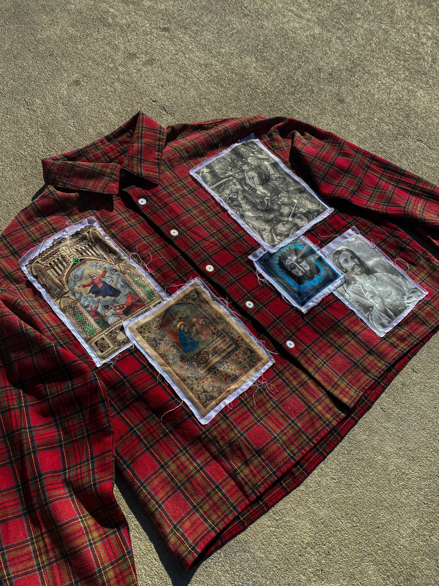 Red Patchwork Designer Flannel
