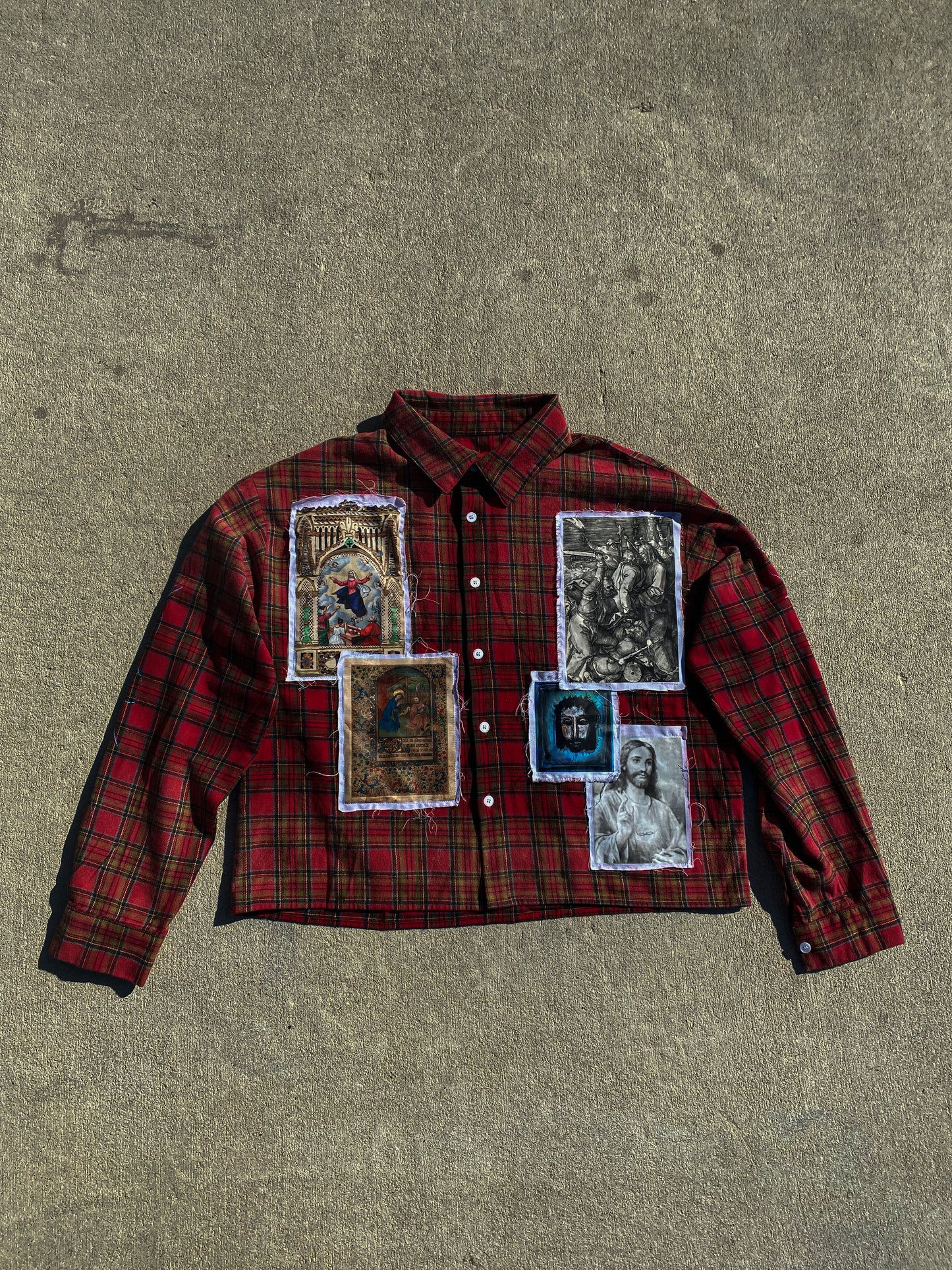 Red Patchwork Designer Flannel