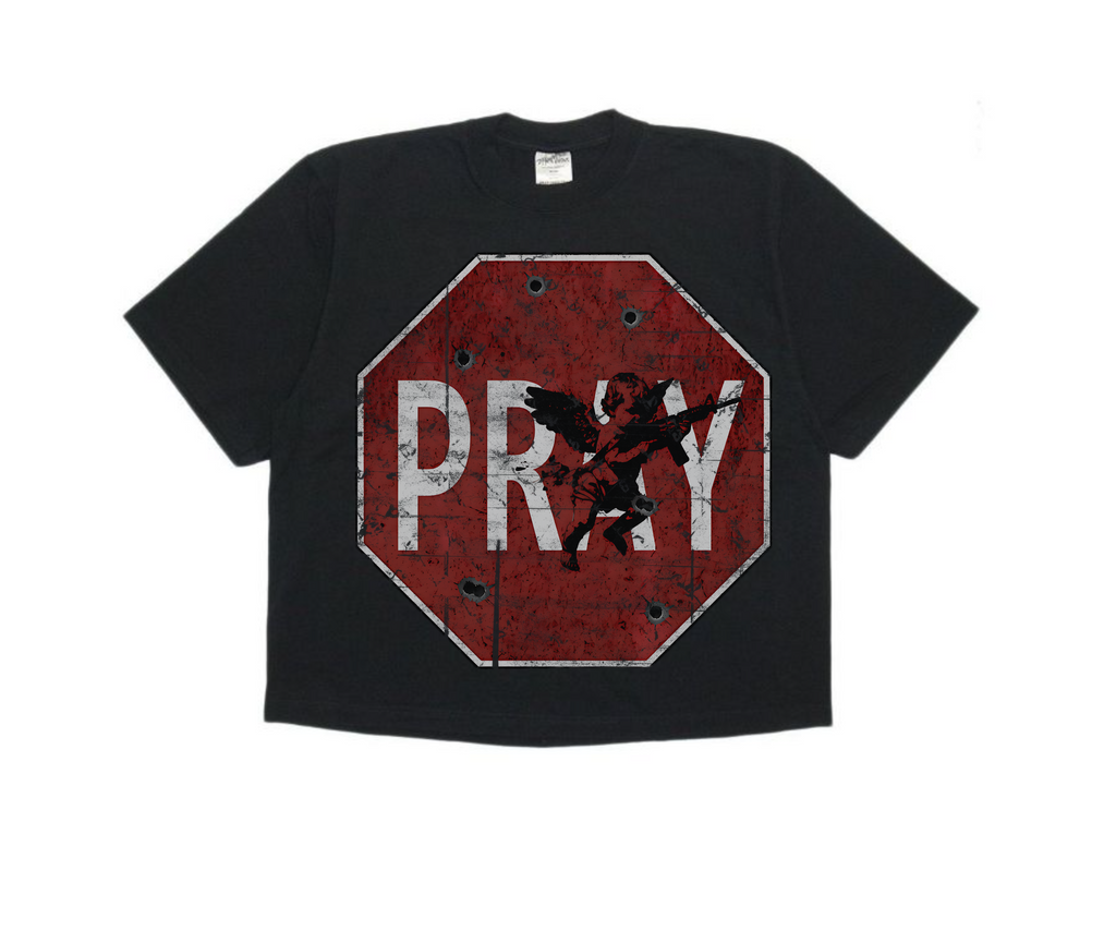 "PRAY" CROPPED TEE